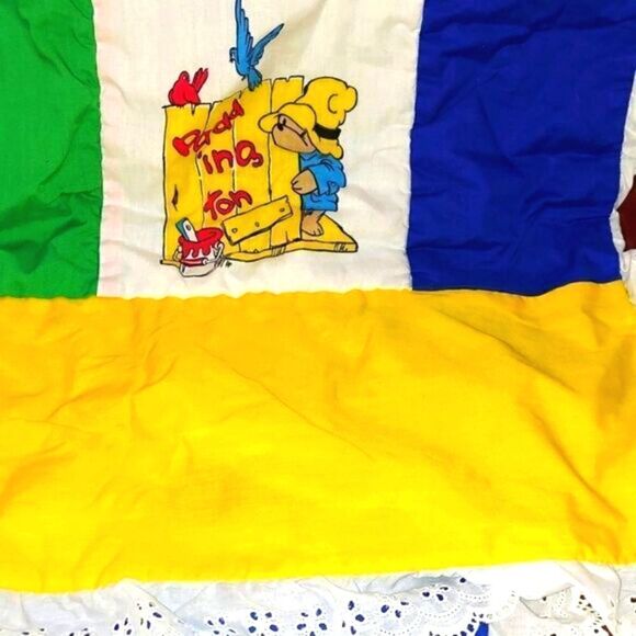 Vintage Handmade Paddington Bear Quilt - Picture 2 of 5